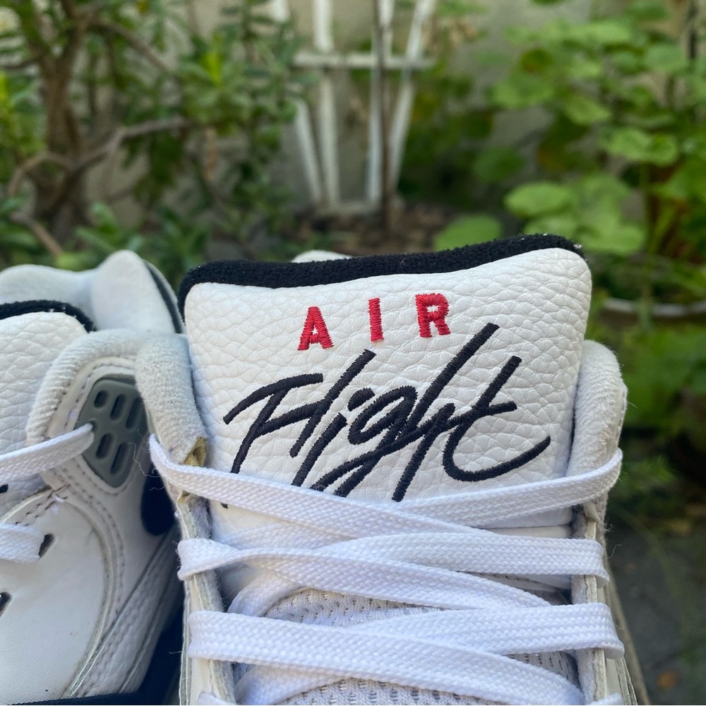Nike Air Flight 89 'White Black' Sneakers Men's Size 9 Basketball DB5918-100 - Picture 7 of 15